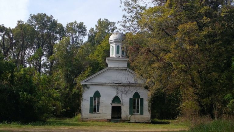 Abandoned church in Rodney, Mississippi