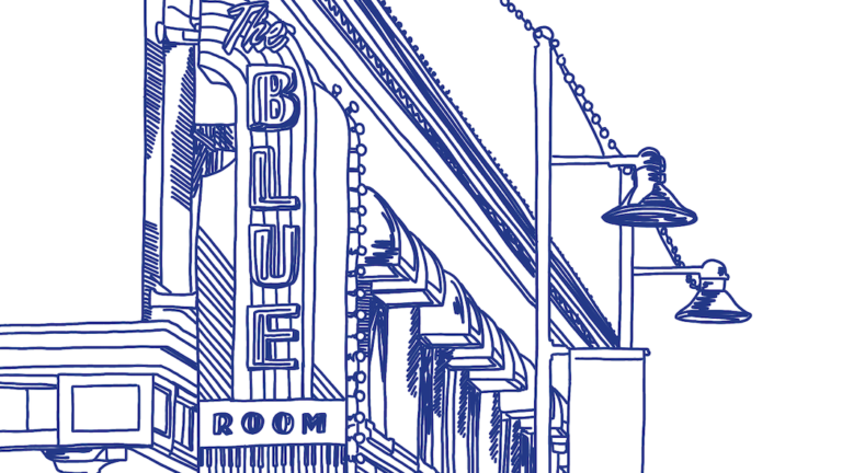 Blue Room Jazz Club, Kansas City. Illustration by Sophia Derry for Fifty Grande.