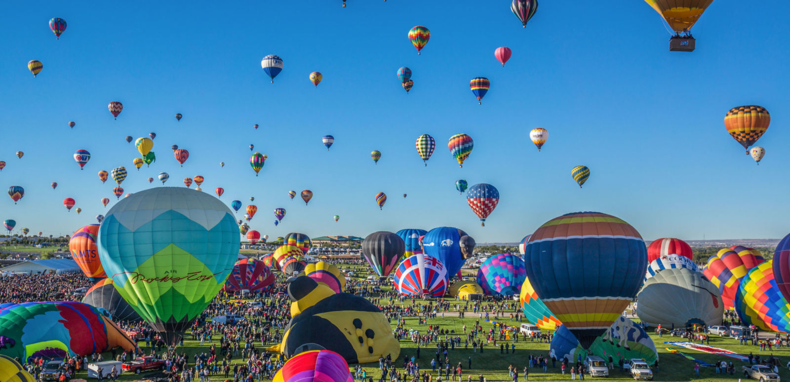 Mass ascension begins at the annual Albuquerque Balloon Fiesta.