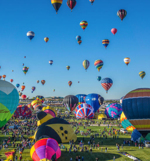 Mass ascension begins at the annual Albuquerque Balloon Fiesta.