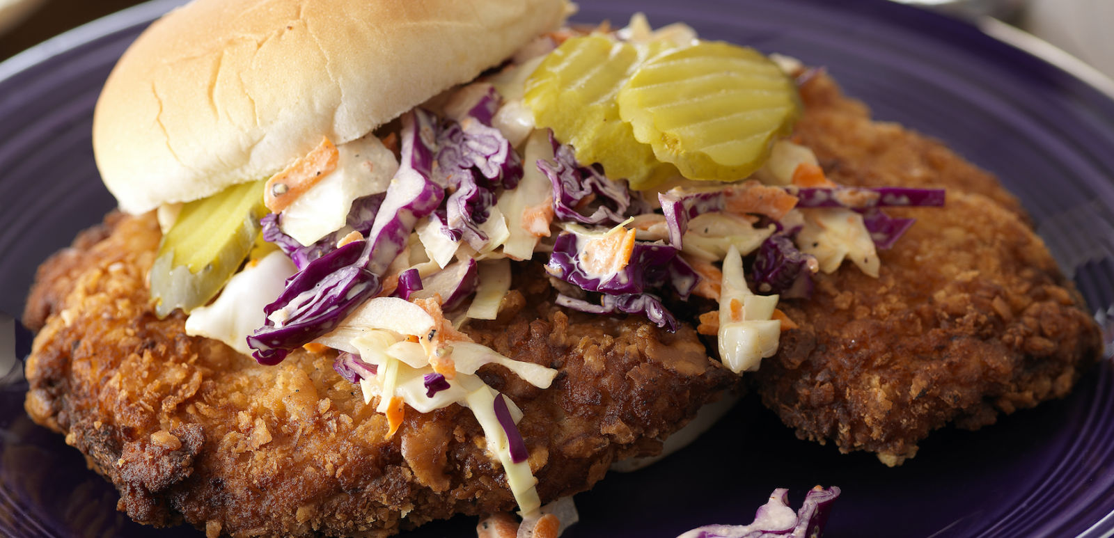 Pork tenderloin sandwich. Pic via Shutterstock.