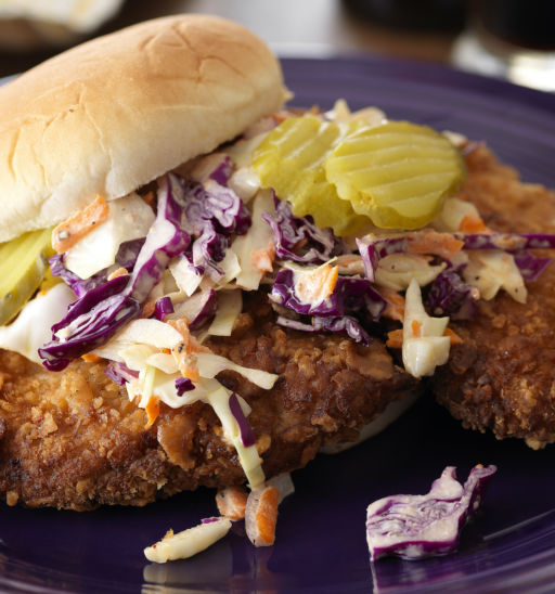 Pork tenderloin sandwich. Pic via Shutterstock.