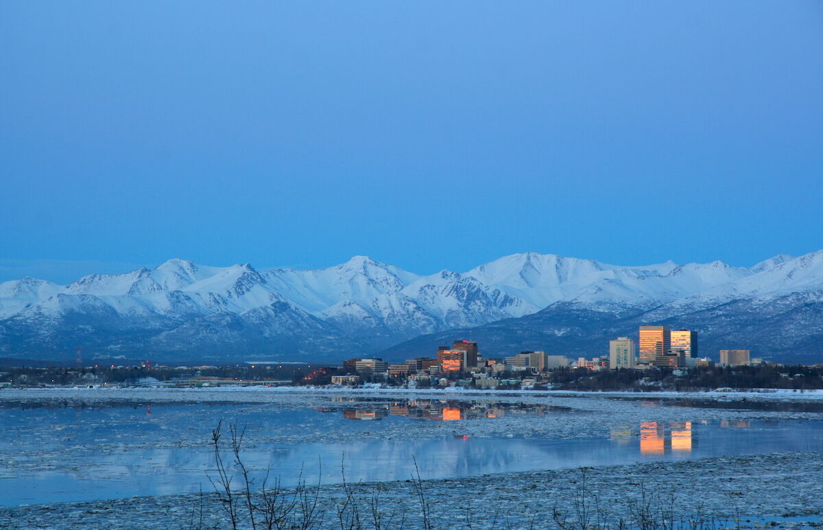 What do do in Anchorage: Downtown Anchorage, Alaska. Pic via Shutterstock