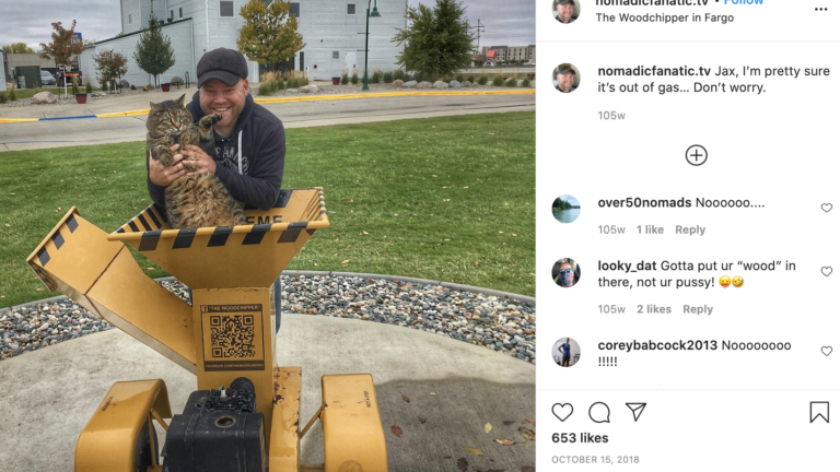 Woodchipper in Fargo, North Dakota.