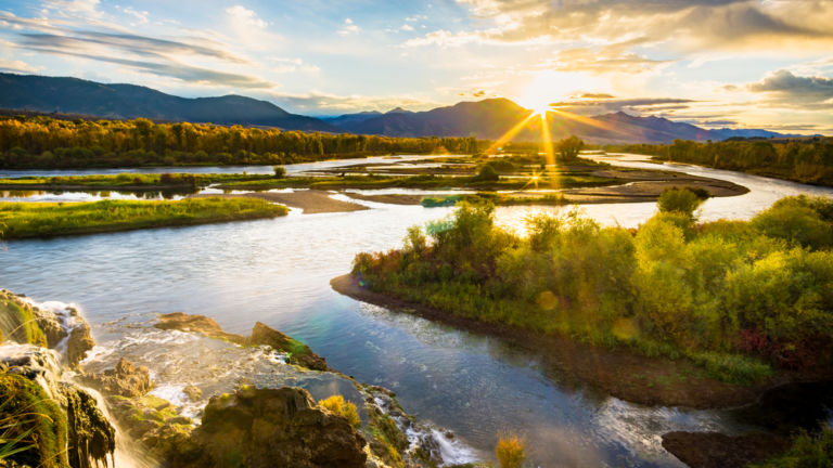 The Snake River, Jackson, Wyoming. Pic via Shutterstock