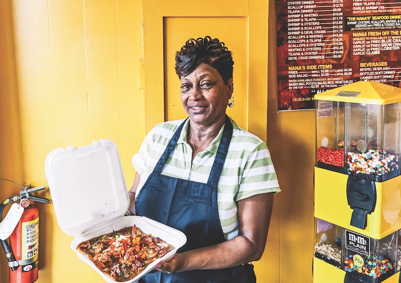 Charleston's Black Community Pushes for Tourism Changes. Pictured: Nana’s Seafood and Soul.