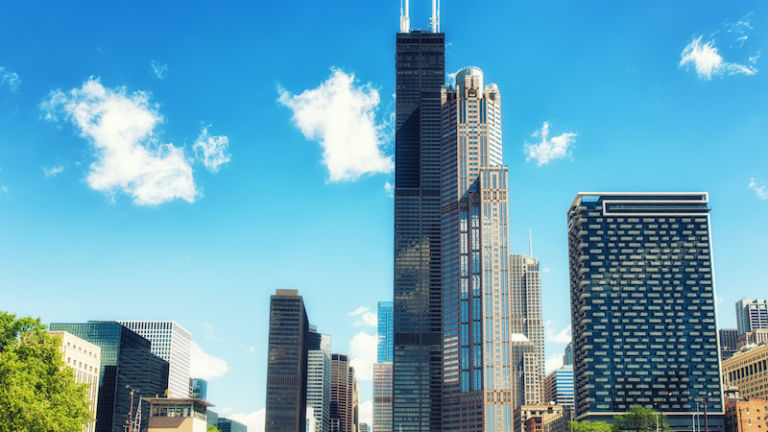 Willis Tower in Chicago. Photo via Shutterstock.