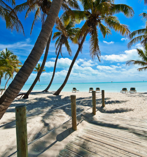 Beach in Key West. Photo via Shutterstock.