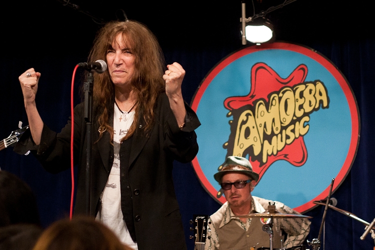 Patti Smith performing 