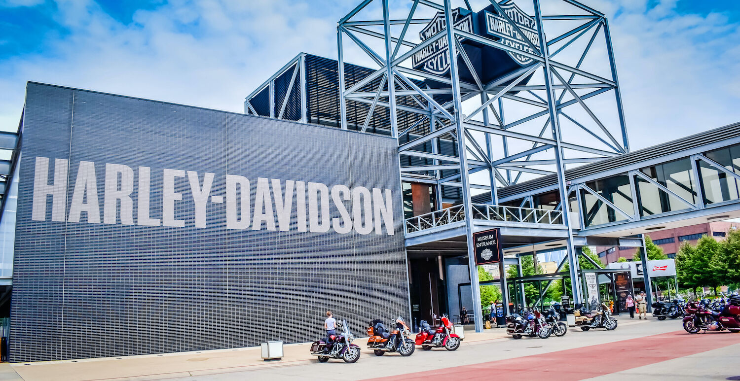 Harley Davidson in Milwaukee. Photo via Shutterstock.