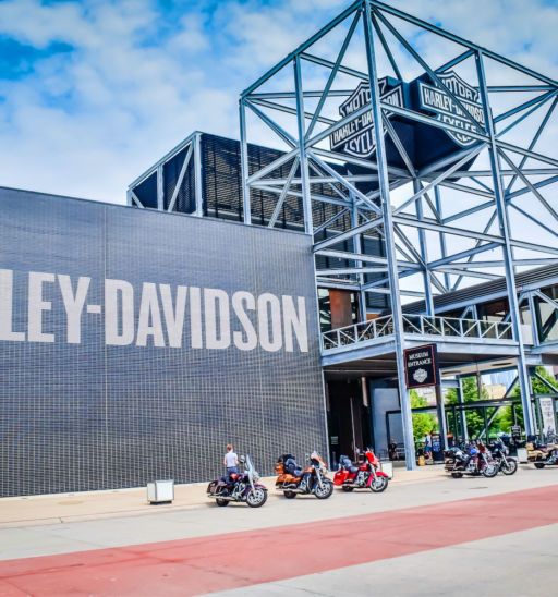 Harley Davidson in Milwaukee. Photo via Shutterstock.