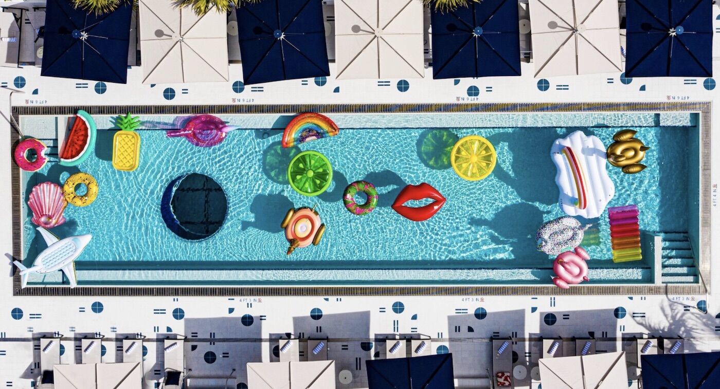 The pool at Moxy South Beach, Miami Beach, Fla.