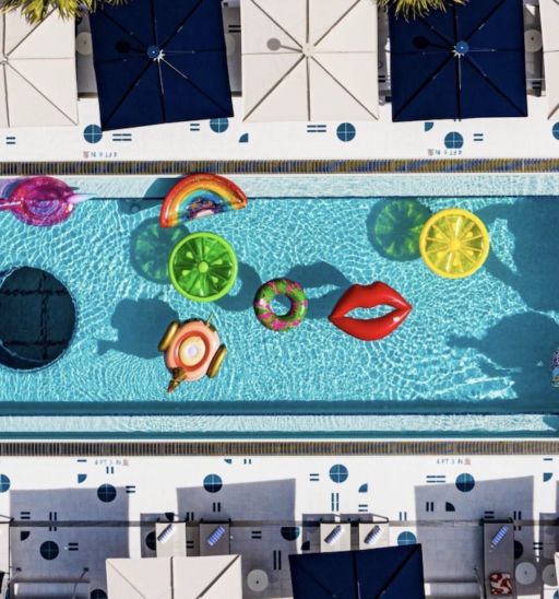 The pool at Moxy South Beach, Miami Beach, Fla.