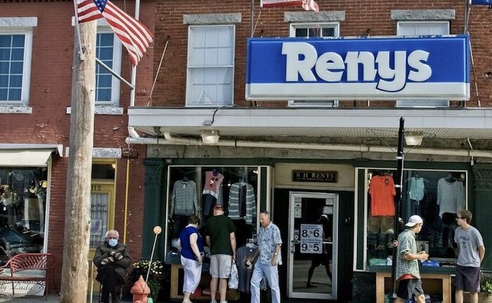 Renys in Portland, Maine. (with special guest, Bernie)