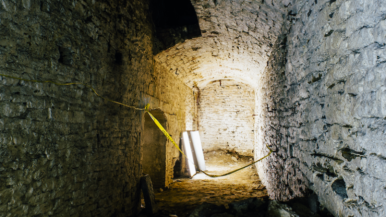 Exploring the caves under Over-the-Rhine in Cincinnati, Ohio.