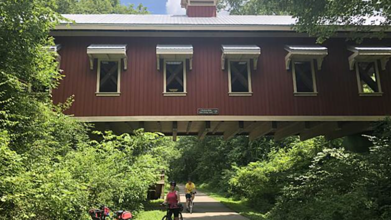 Little Miami Scenic Trail in Cincinnati, Ohio.