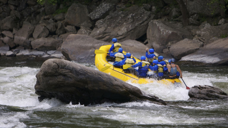 Whitewater Rafting in West Virginia. Photo via Shutterstock.