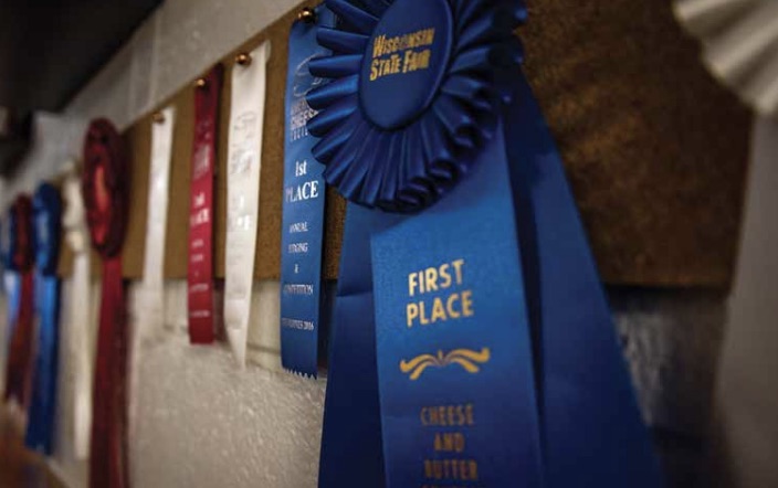 Wisconsin State Fair ribbons. Photo by Jacqueline Kehoe.