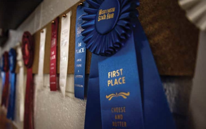 Wisconsin State Fair ribbons. Photo by Jacqueline Kehoe. 