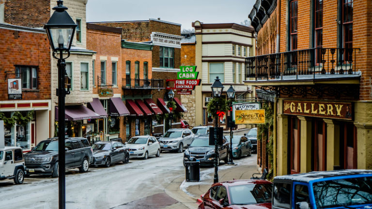 Downtown Galena, Illinois.