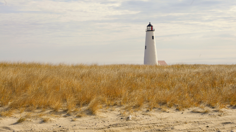 Great Point Lighthouse in the fall, Nantucket, Massachusetts. Photo by Shutterstock.