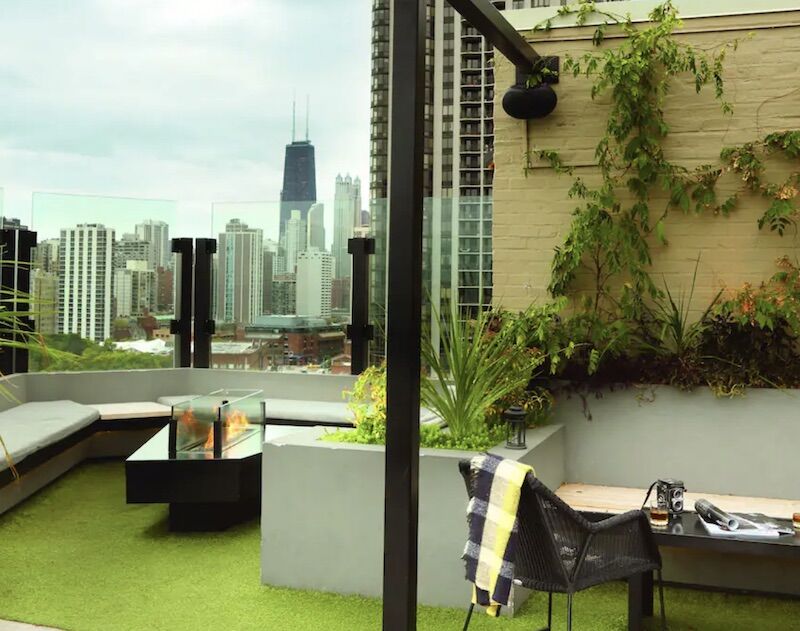 Rooftop at Hotel Lincoln in Chicago.