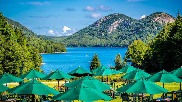 Acadia National Park, Maine - The Jordan Pond House Restaurant. Photo via Shutterstock.