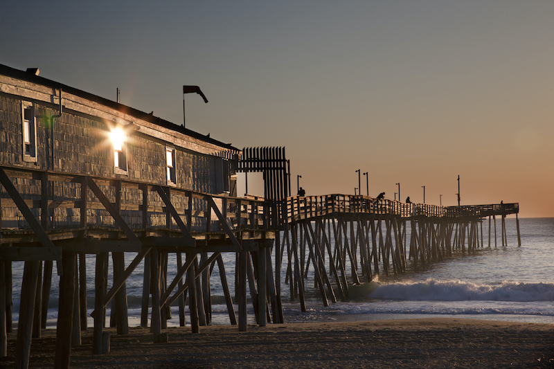 Avalon fishing Pier in Kitty Hawk on the Outer Banks. Photo by Shutterstock.