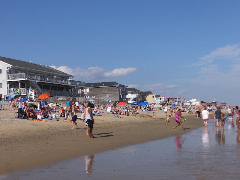 Misquamicut State Beach in Westerly, Rhode Island. It is a 3-mile length of beach that extends westward from Weekapaug to Watch Hill. Photo by Shutterstock.