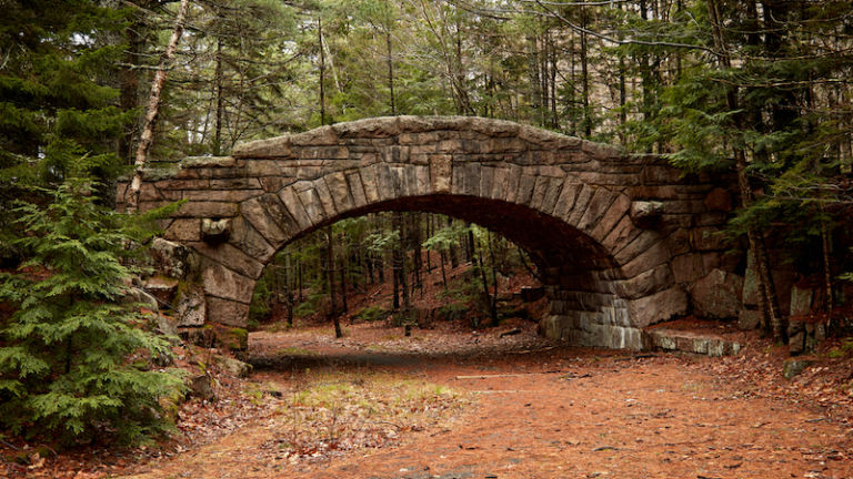 Bridge for Carriage Road in Acadia Nation Park. Photo via Shutterstock.