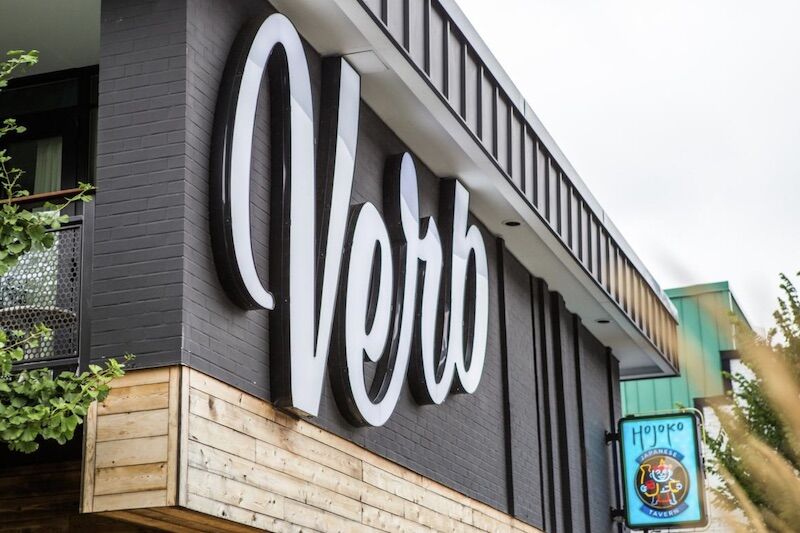 Verb Hotel sign.