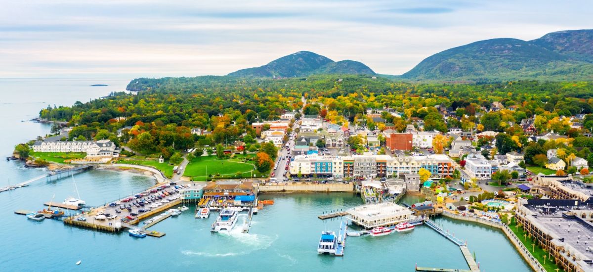 Bar Harbor in Maine. Photo via Shutterstock.