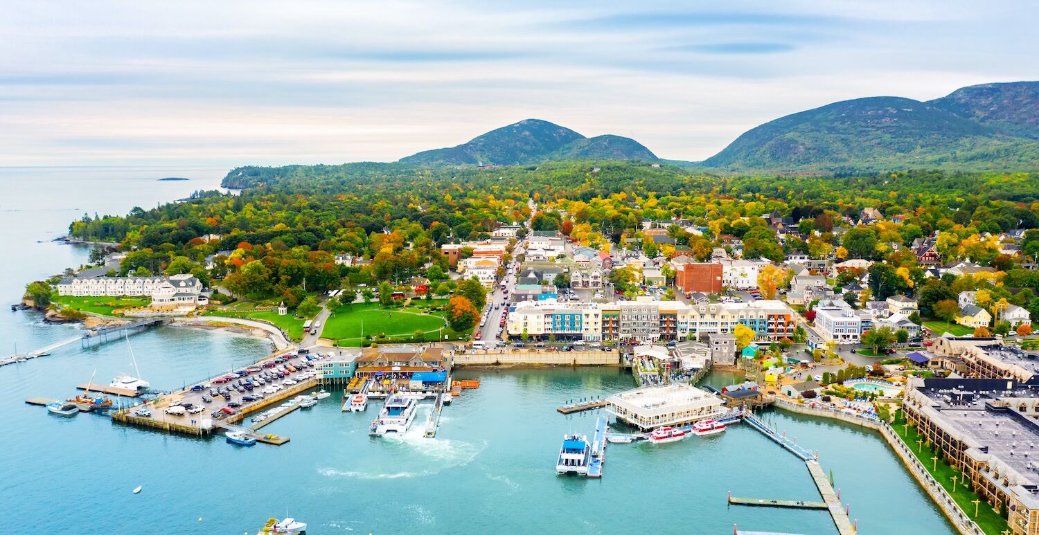 Bar Harbor in Maine. Photo via Shutterstock.