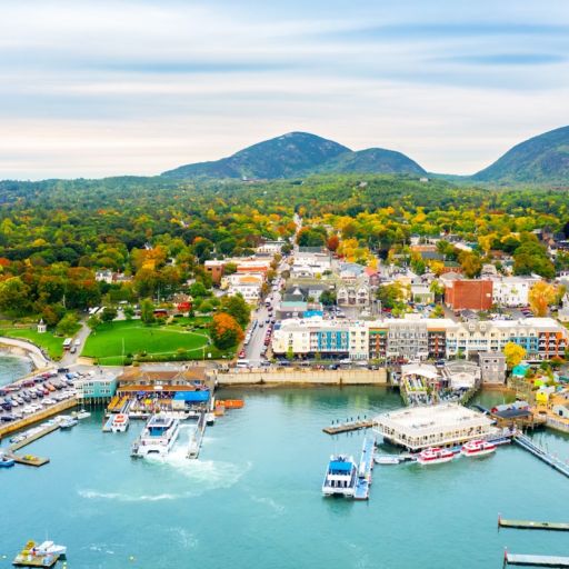 Bar Harbor in Maine. Photo via Shutterstock.