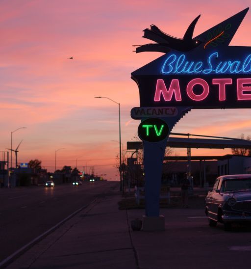 Blue Swallow Motel in Tucumcari, New Mexico. Photo by Tag Christof.