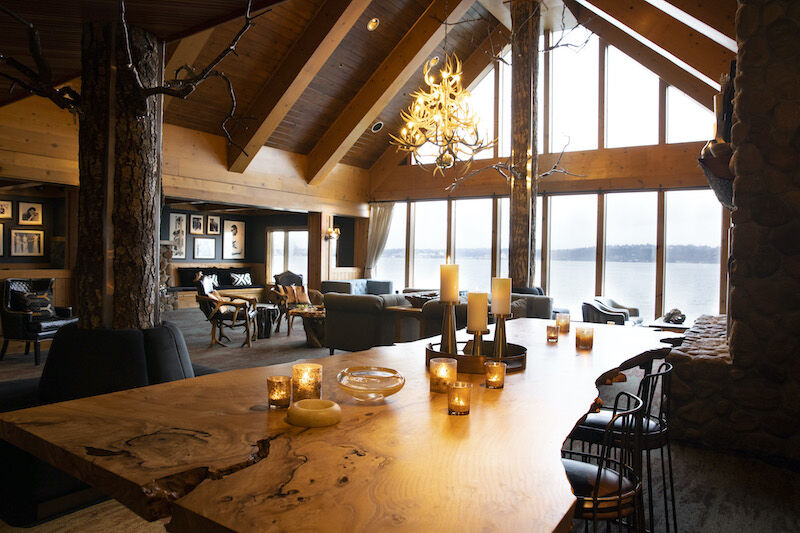 Lobby at the Edgewater hotel in Seattle. Photo via the hotel.