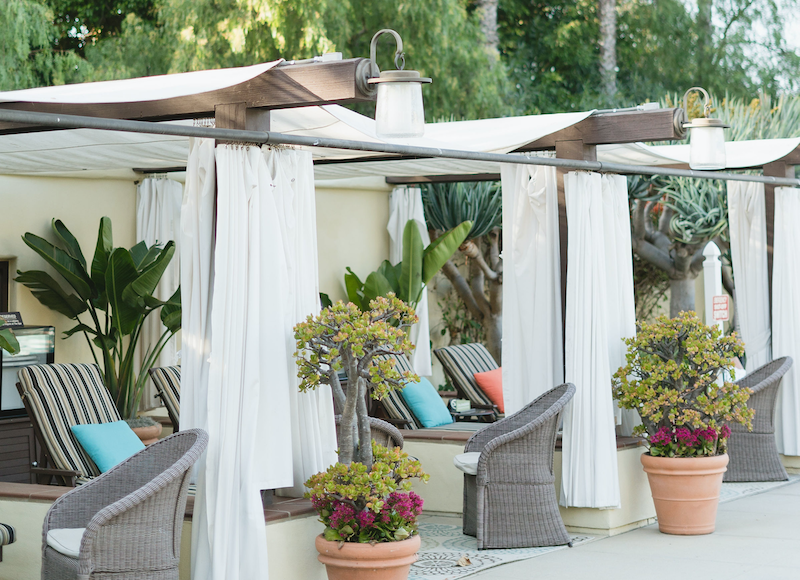 Cabanas at the Estancia La Jolla hotel near San Diego, Calif.