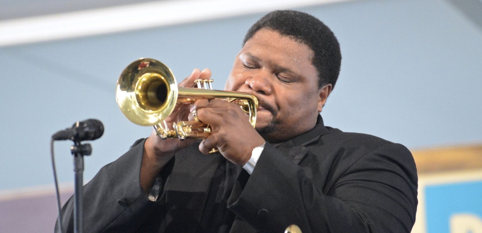 NEW ORLEANS - CIRCA APRIL 2012: Jazz Legend Wycliffe Gordon plays a selection from his "Hello Pops" Louis Armstrong tribute album at the 2012 New Orleans Jazz & Heritage Festival circa April 2012 in New Orleans. Photo via Shutterstock.