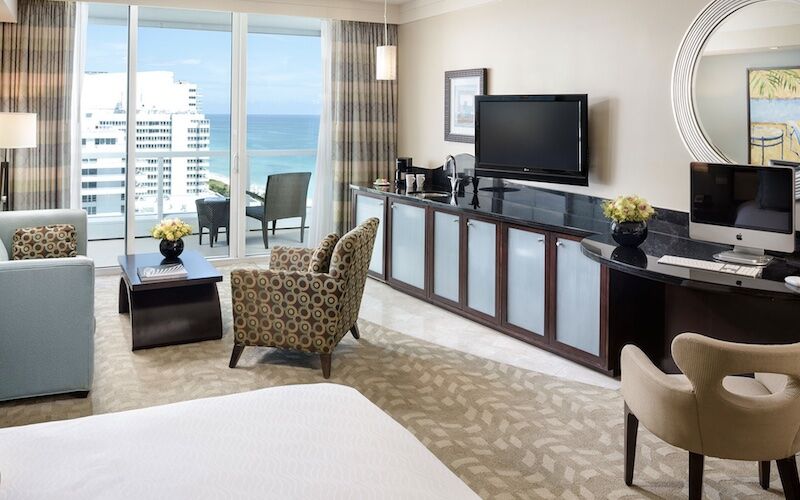 Fontainebleau Sorento room, ocean view junior suite