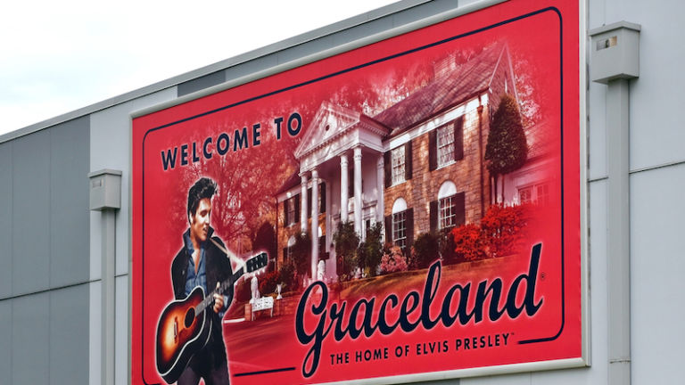 Graceland in Memphis. Photo via Shutterstock.