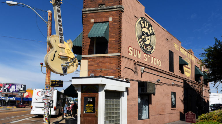 Sun Studio in Memphis. Photo via Shutterstock.