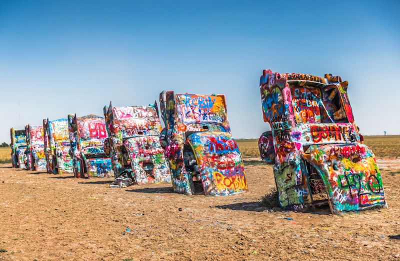 Most Colorful Places in America - Cadillac Ranch – Amarillo, Texas