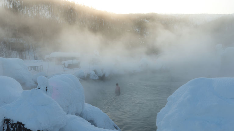 Chena Hot Springs Resort in Fairbanks, Alaska. Photo by Shutterstock.