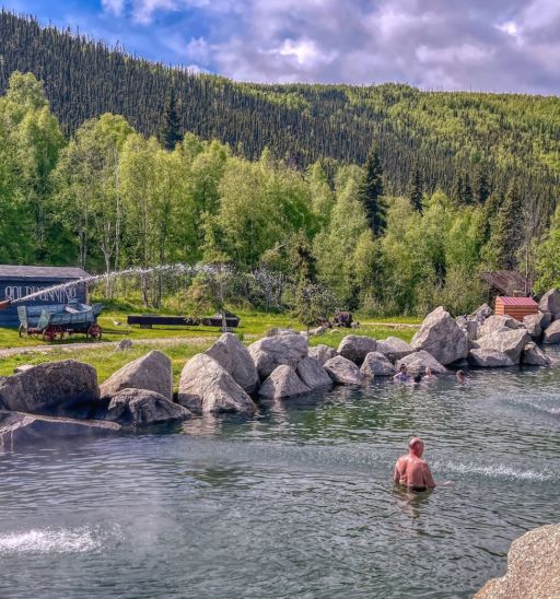 Chena Hot Springs Resort in Fairbanks, Alaska. Photo by Shutterstock.