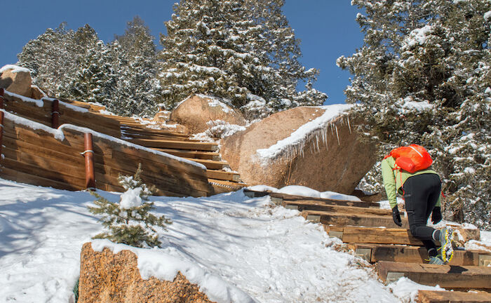 Manitou Incline in Colorado Springs. Photo via Shutterstock.