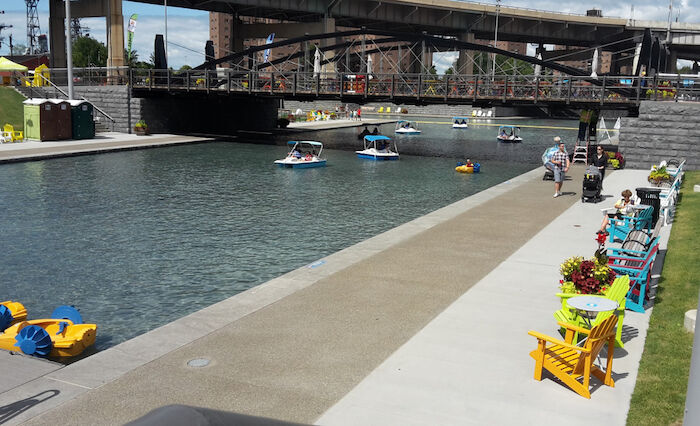 Canalside in Buffalo. Photo via Shutterstock.