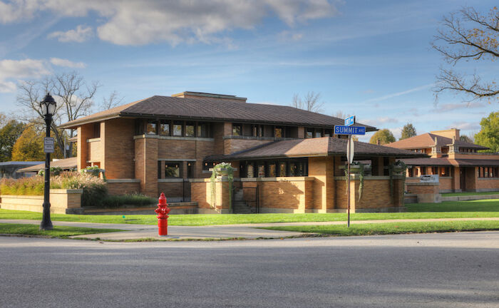 Frank Lloyd Wright’s Martin House in Buffalo. Pic via Shutterstock.