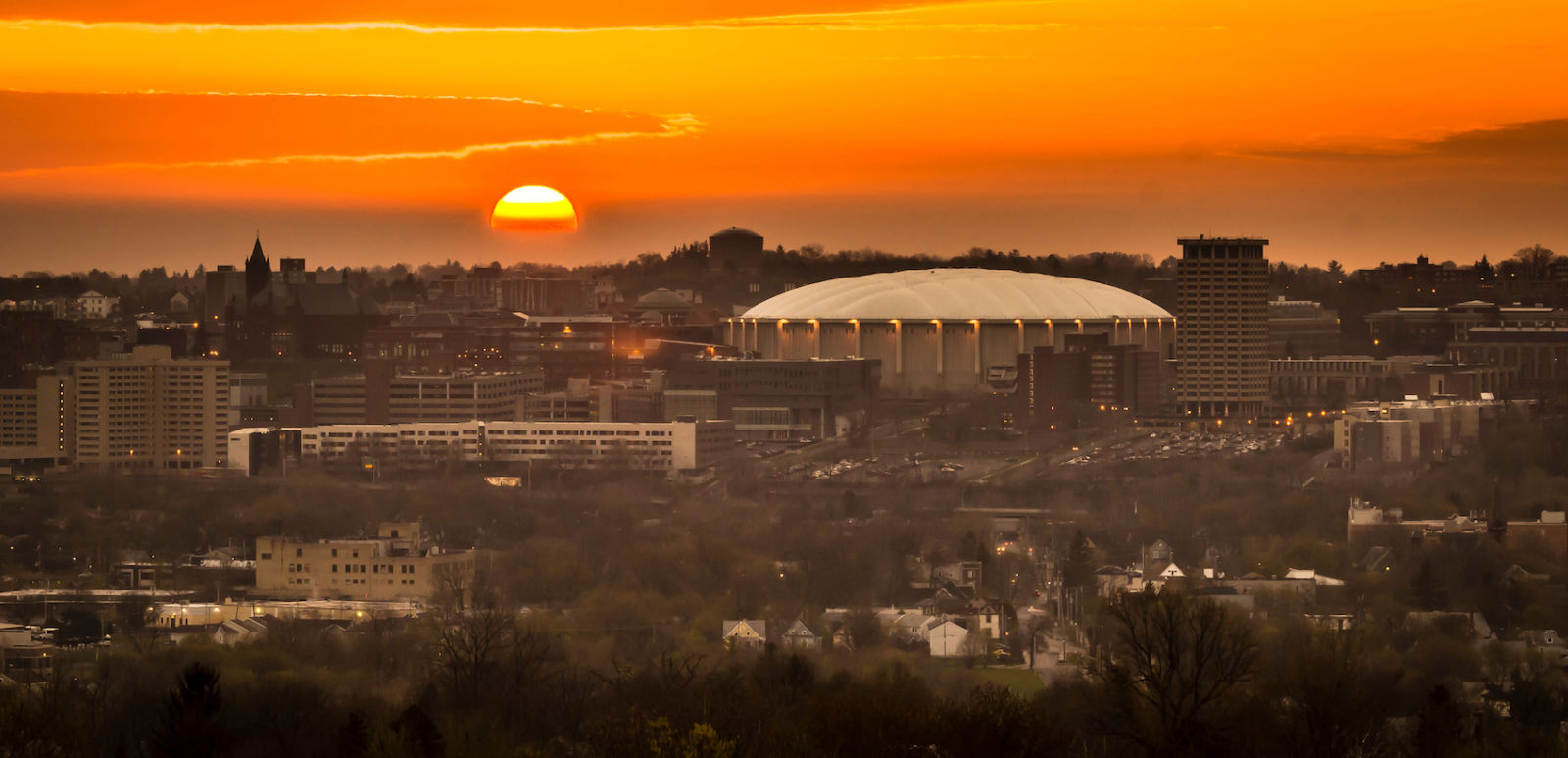 Syracuse University at dawn. Photo via Shutterstock.