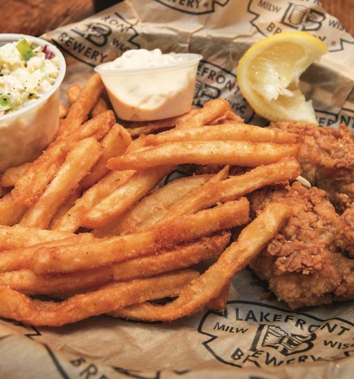 Fish fry at Lakefront Brewery in Milwaukee. Photo by Gary Porter.