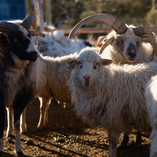 Johnny Ortiz's flock of Churro sheep. Photo by Tag Christof.